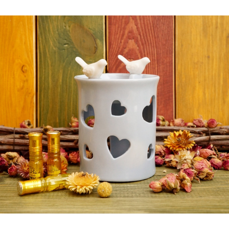 Аромалампа керамічна Дві пташки на краю №C