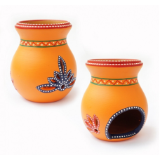 Аромалампа теракотова Лотос помаранчова KB-1B