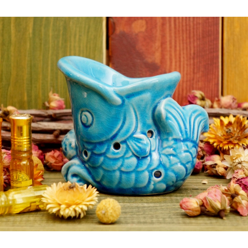 Аромалампа керамічна Рибка Індіго