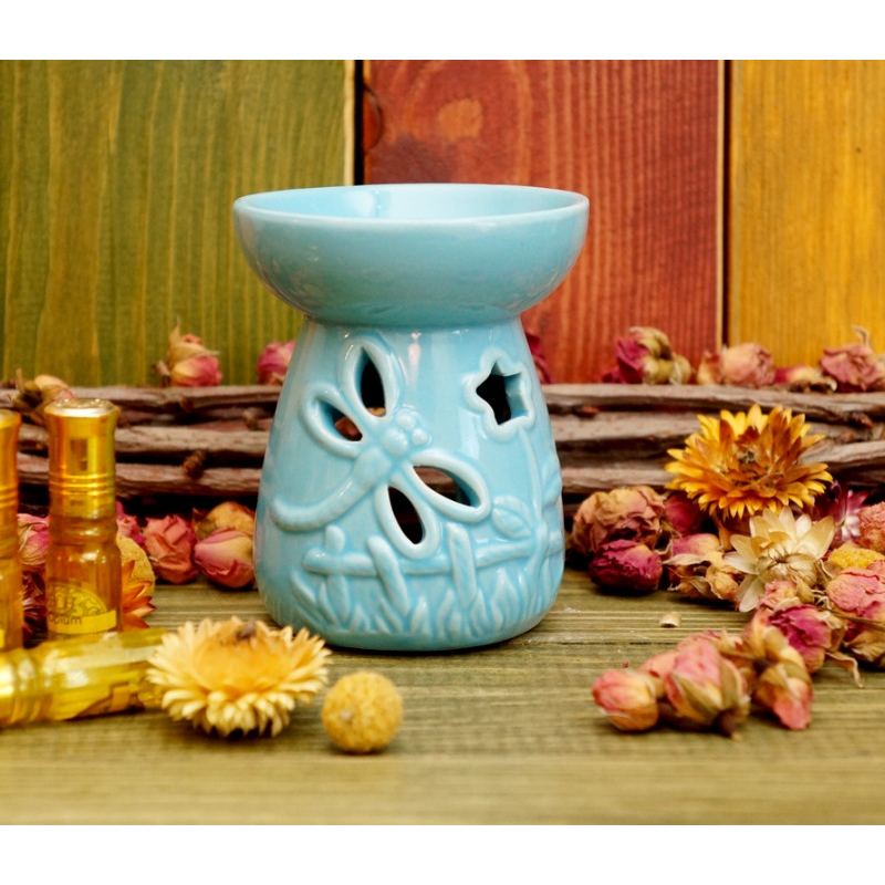 Аромалампа керамічна Стрекоза Блакитна