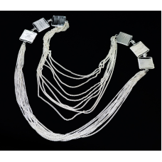 Намисто ланцюжок + плетений дріт Квадрат