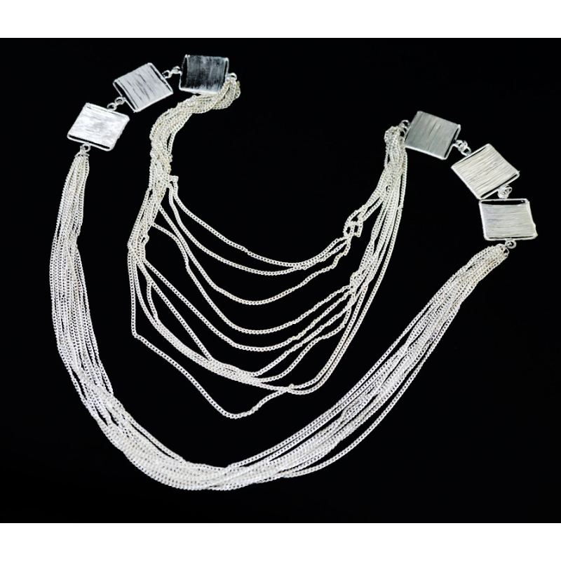 Намисто ланцюжок + плетений дріт Квадрат