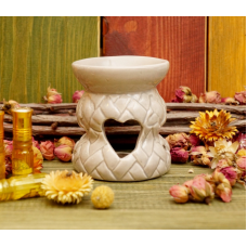 Аромалампа керамічна Плетінка Сіра