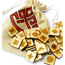 Набір дерев`яних рун для ворожіння Слов`янскі рези