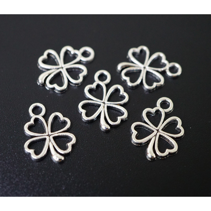 Амулет в гаманець Конюшина під срібло 10 штук