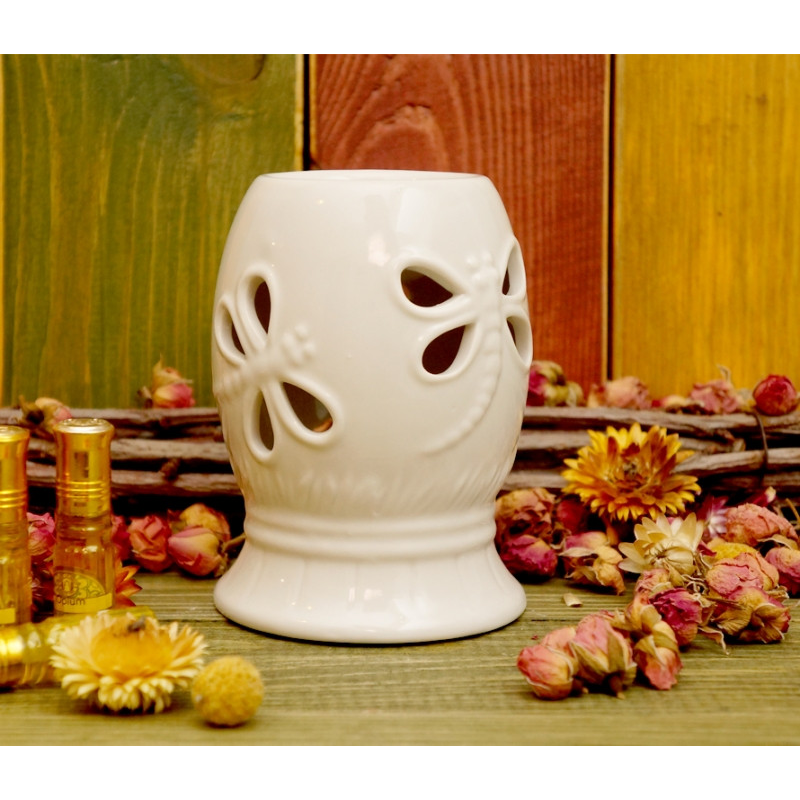 Аромалампа керамічна Стрекози Біла