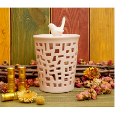 Аромалампа керамічна Пташка + квадрати №B