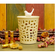 Аромалампа керамічна Пташка + квадрати №D