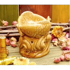 Аромалампа керамічна Дві рибки Коричнева