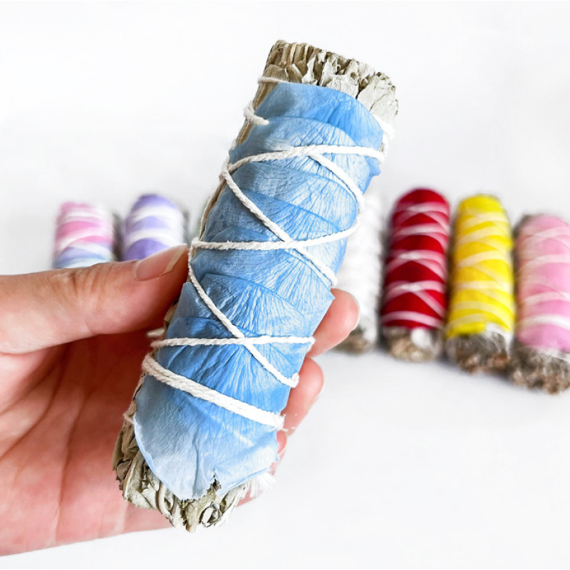 Біла шавлія для обкурювання + блакитні пелюстки троянд