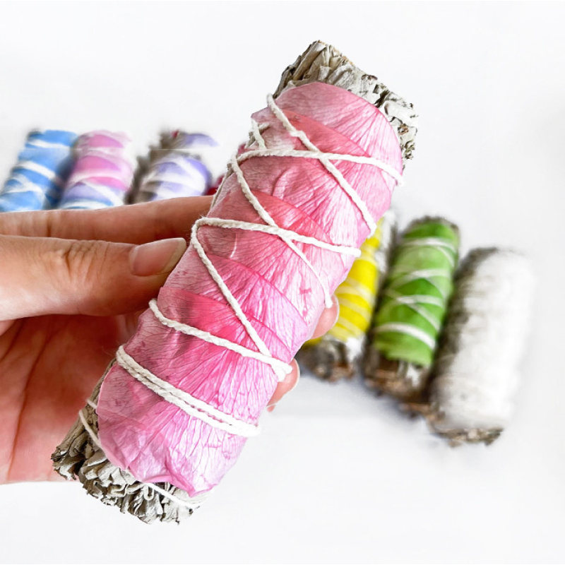 Біла шавлія для обкурювання + рожеві пелюстки троянд