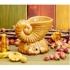 Аромалампа керамічна Мушля Коричнева