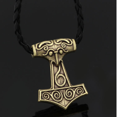 Кулон Молот Тора жовтий метал
