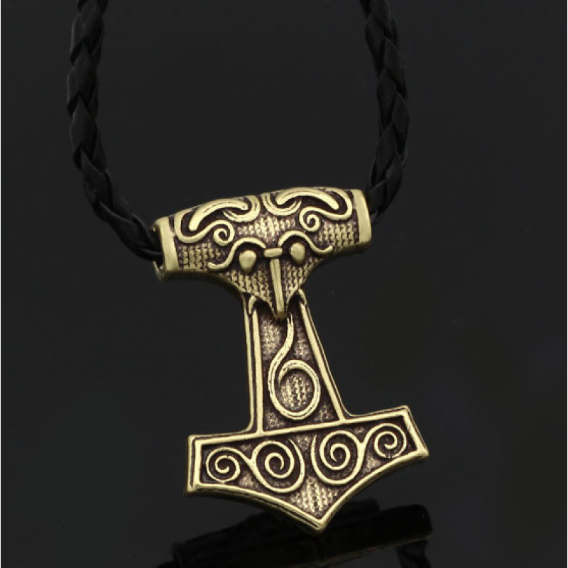 Кулон Молот Тора жовтий метал