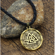 Кулон Вогняний Тріксель жовтий метал