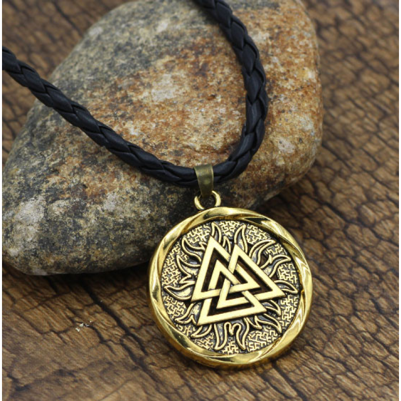 Кулон Вогняний Тріксель жовтий метал