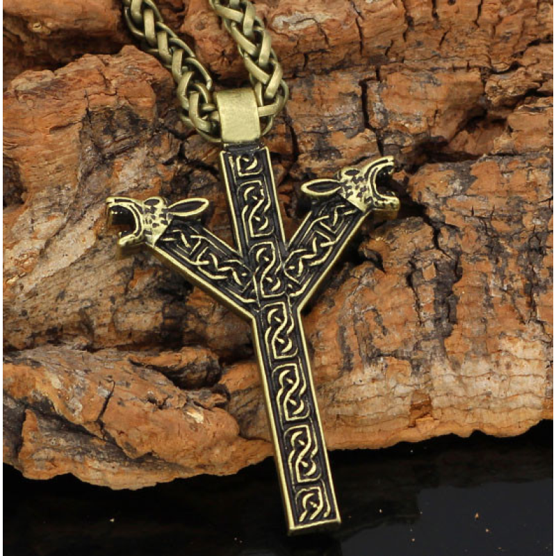 Кулон Альгіз жовтий метал