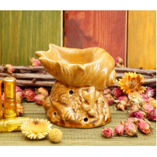 Аромалампа керамічна Мушля Коричнева