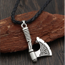 Кулон Сокира Вікінга білий метал