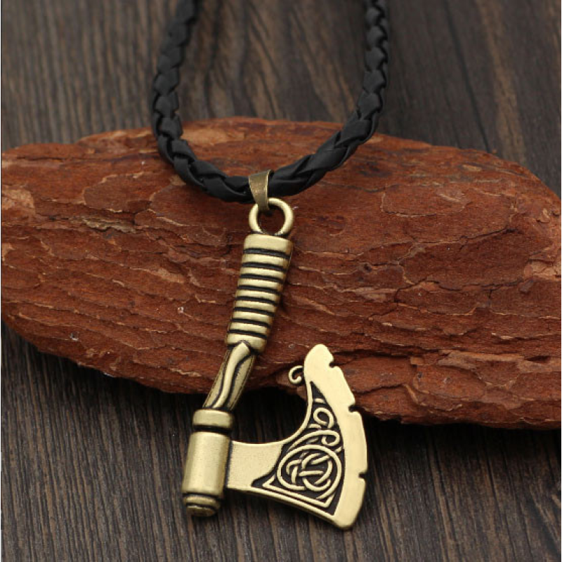 Кулон Сокира Вікінга жовтий метал