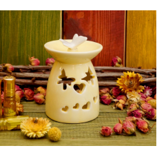 Аромалампа керамічна Жовта з метеликом