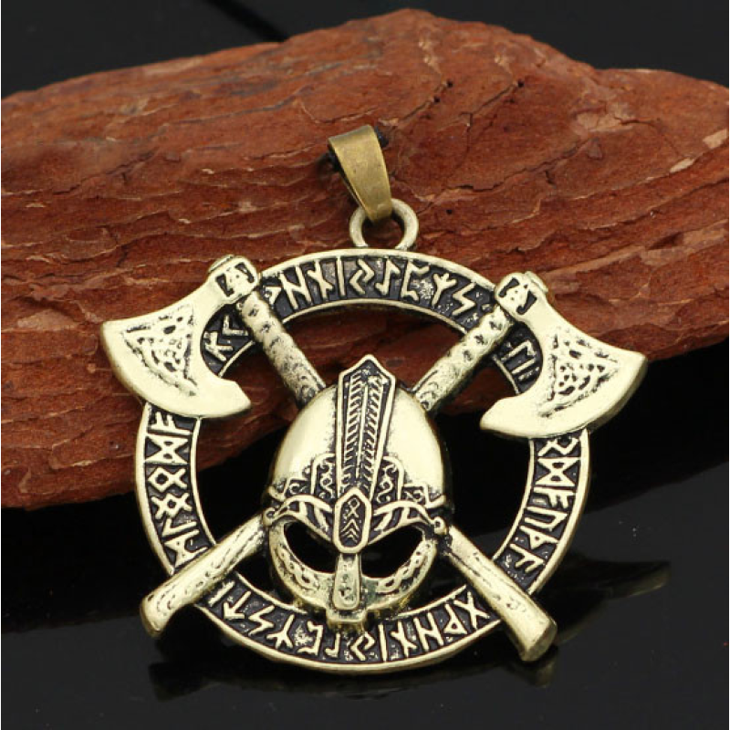 Кулон Дві сокири жовтий метал Кулон Дві сокири жовтий метал