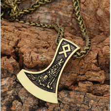 Кулон Сокира Вікінга жовтий