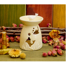 Аромалампа керамічна Жовта з дельфіном