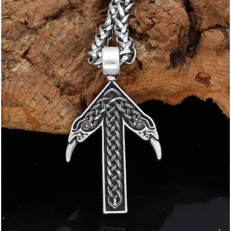 Кулон Тейваз білий метал