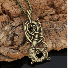 Кулон Дракон Кельтів жовтий метал