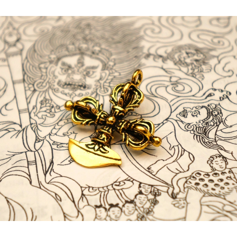 Кулон Хрестова Ваджра + Дігуг Бронза