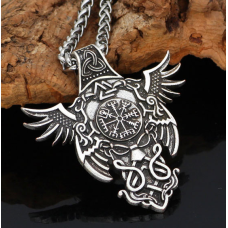 Кулон Непереможний Вікінг білий метал