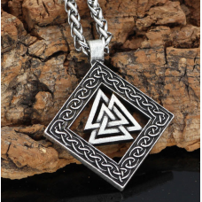 Кулон Тріксель у рамці білий метал