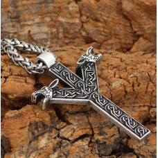 Кулон Альгіз білий метал