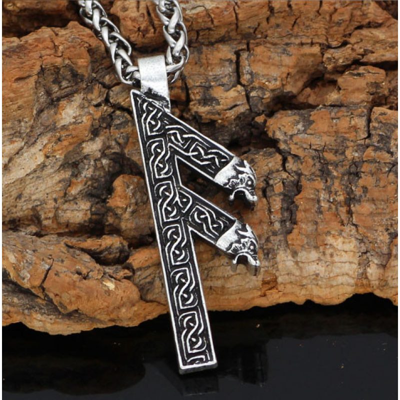 Кулон Ансуз білий метал