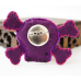 Брошка повстяна Череп Ліловий