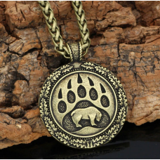 Кулон Ведмежа лапа жовтий метал