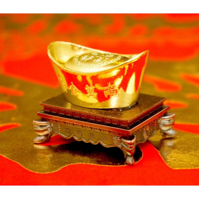 Чаша достатку золотий колір на підставці