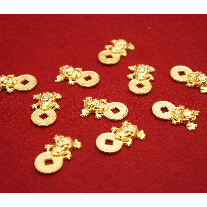 Жаба багатства у золотому кольорі 10 штук