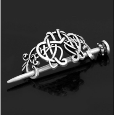 Заколка для волосся Кельтський вузол білий