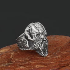 Кільце Тор білий метал розмір №22,5