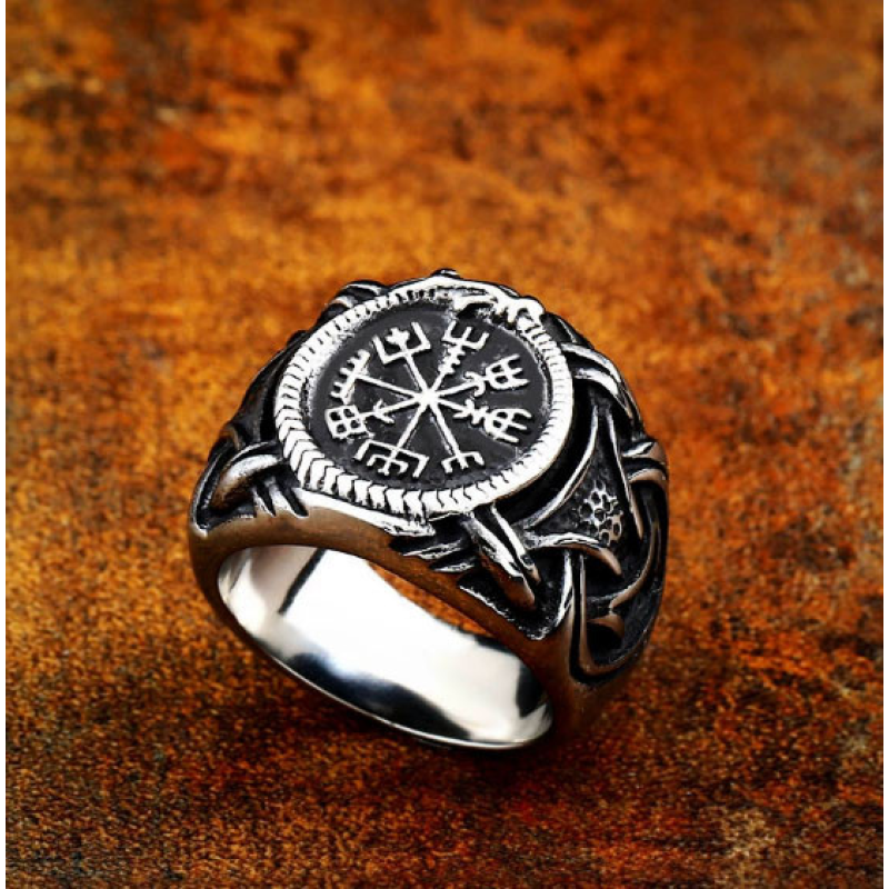 Кільце Шолом Жаху з Уроборосом розмір №22,5