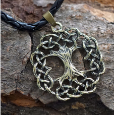 Кулон Дерево життя подвійне жовтий