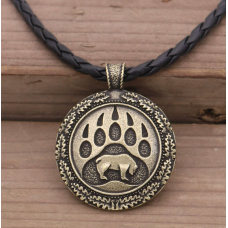 Кулон Ведмежа лапа шкіряний шнурок