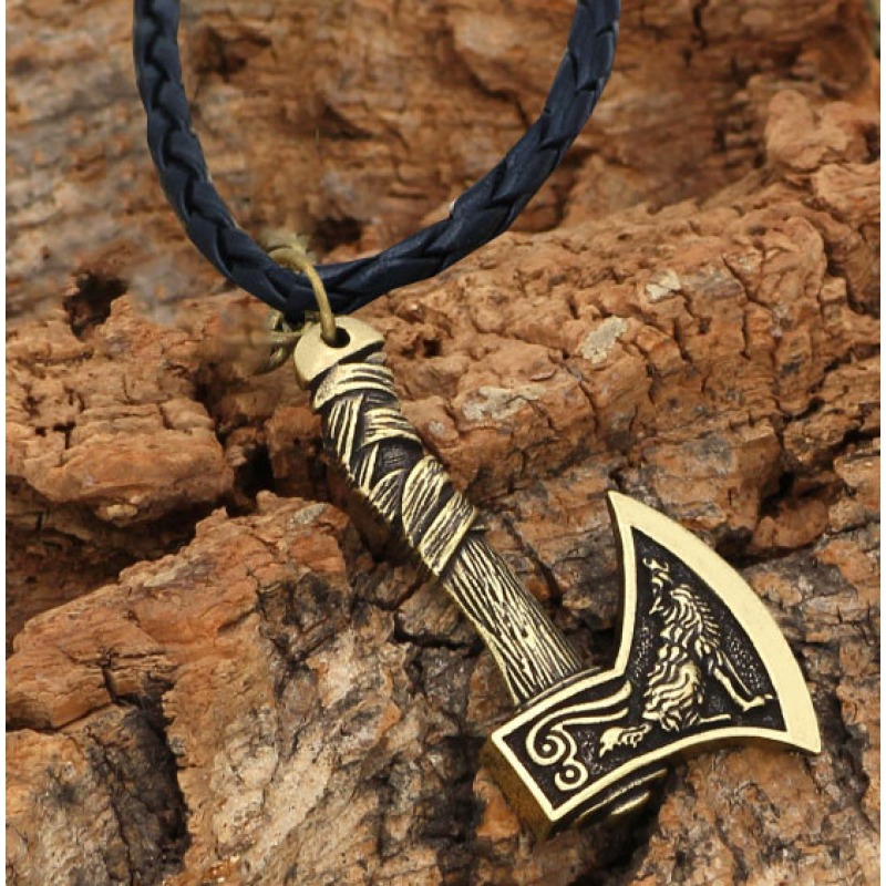 Кулон Сокира Вікінга шкіряний шнурок