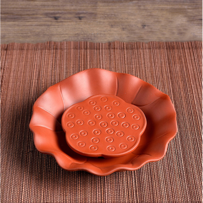 Підставка під чашку “Пелюстка лотоса“ Червона