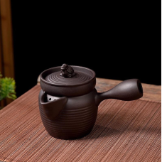 Чахай з боковою ручкою та кришкою Чорний 220мл.