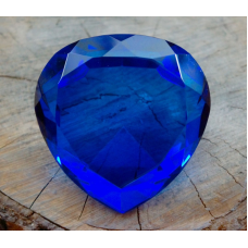 Серце кольорове скло Синє