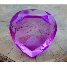 Серце кольорове скло Бузкове