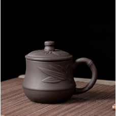 Чашка з кришкою “Бамбук“ Чорна 150мл.